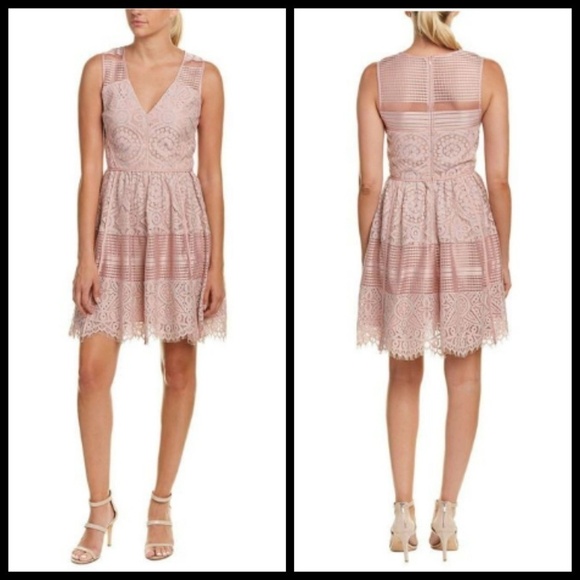 💕ADELYN RAE💕 Pink Crochet Lace Short Dress - Picture 5 of 8